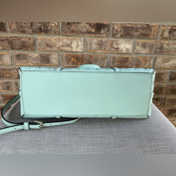 Kate Spade♠️Rachelle Newbury Lane Eyelet Satchel Grace Blue - Picture 10 of 10